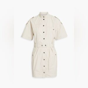 Isabel Marant Rodwell belted cotton-canvas mini dress NWT